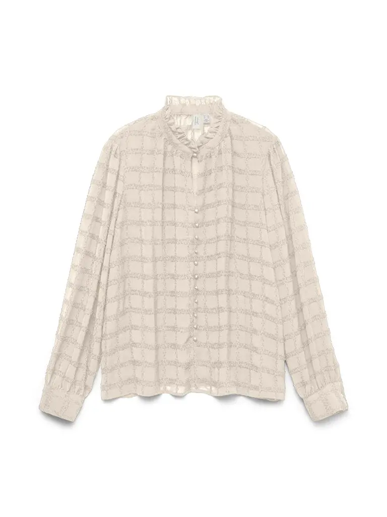 Vmhavana Long-Sleeve Woven Shirt In Off-White 1