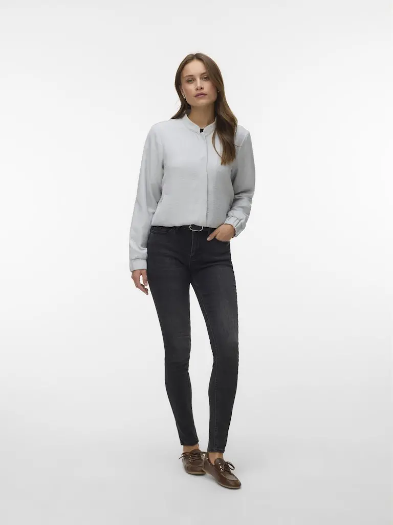 Vmjasmina Long-Sleeve Bomber Jacket In Light Grey 1