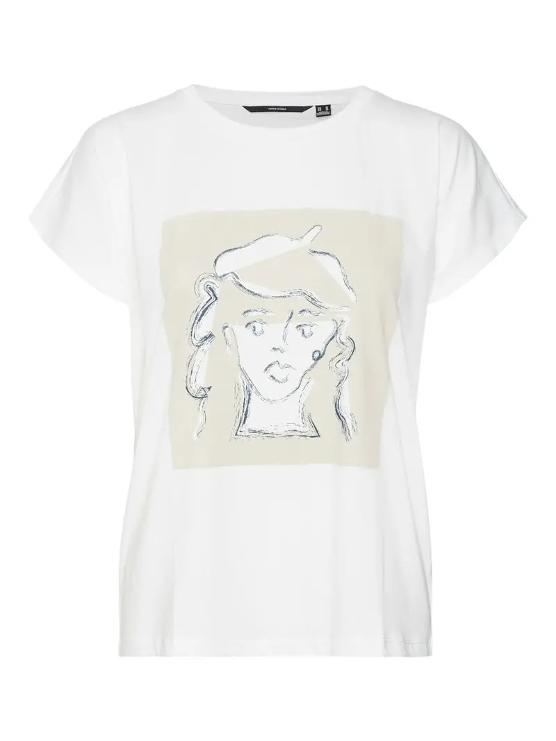Vmjolene Ava Boxy Short-Sleeve Top In Off-White 1
