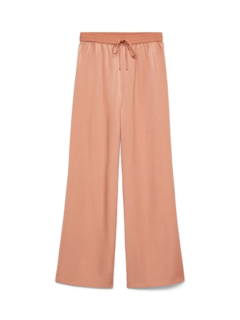 Vmlina High-Waisted Loose-Fit Woven Pants In Orange 1