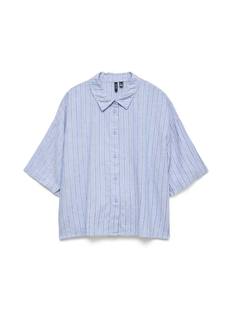 Vmlinn Short-Sleeve Shirt Shorts – Blue Print 1