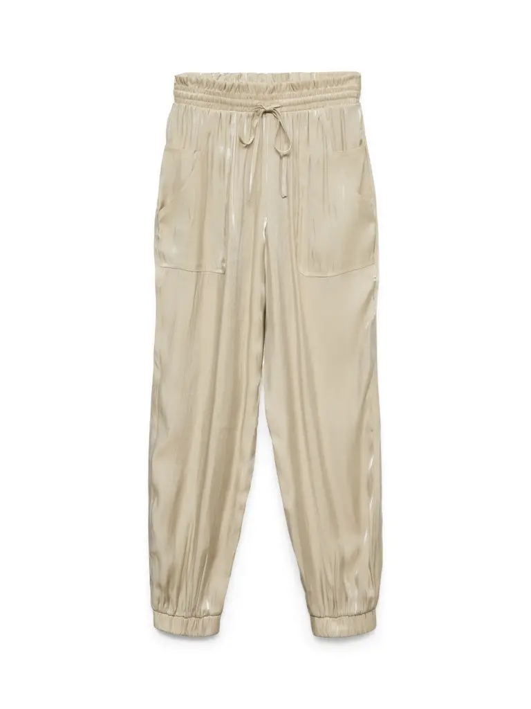 Vmmarys Liva High-Waisted Woven Pants – Sand 1