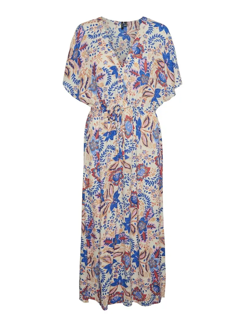 Vmmenny 7/8 Kaftan In Ecru Print 1