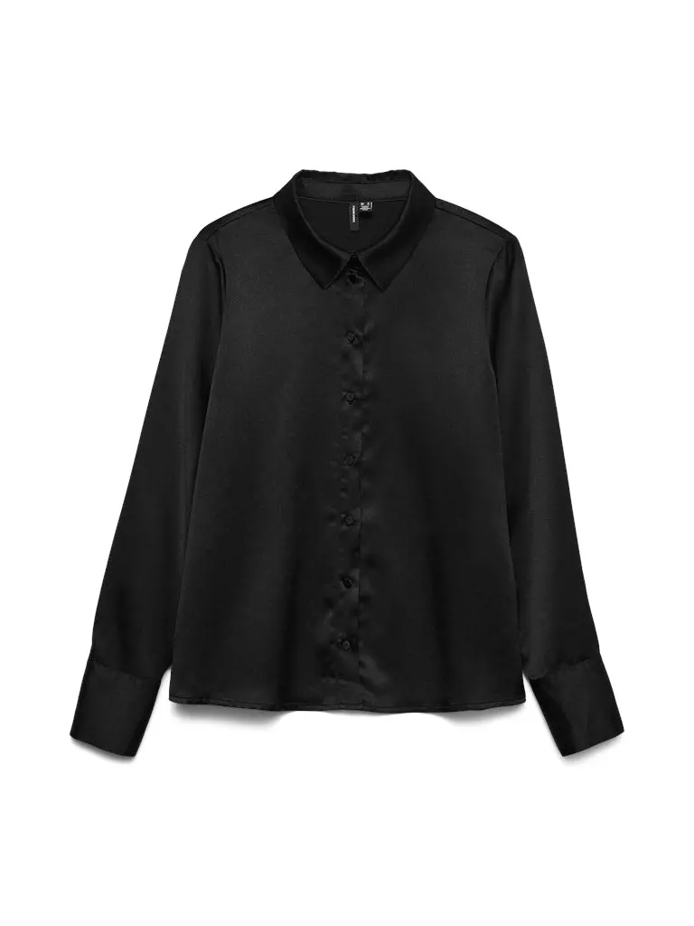 Vmmerle Long-Sleeve Woven Shirt For Women – Black 1