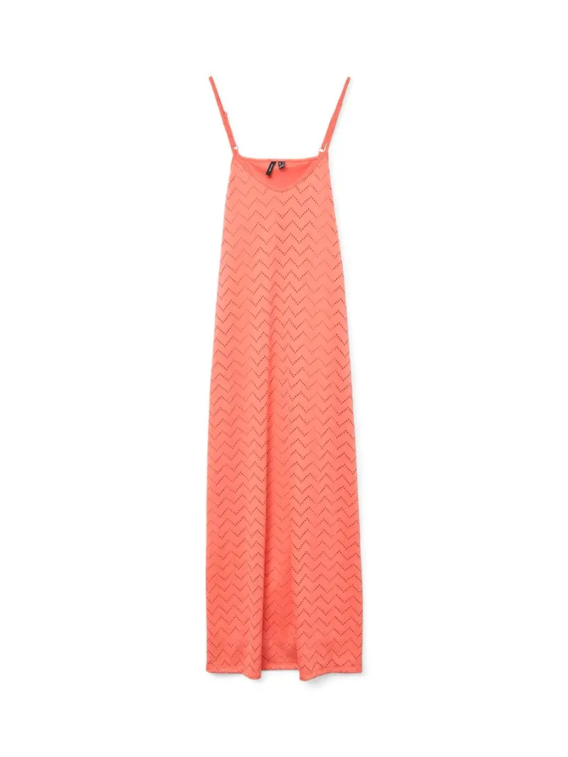Vmthas Sleeveless Ankle-Length Dress – Coral Red 1