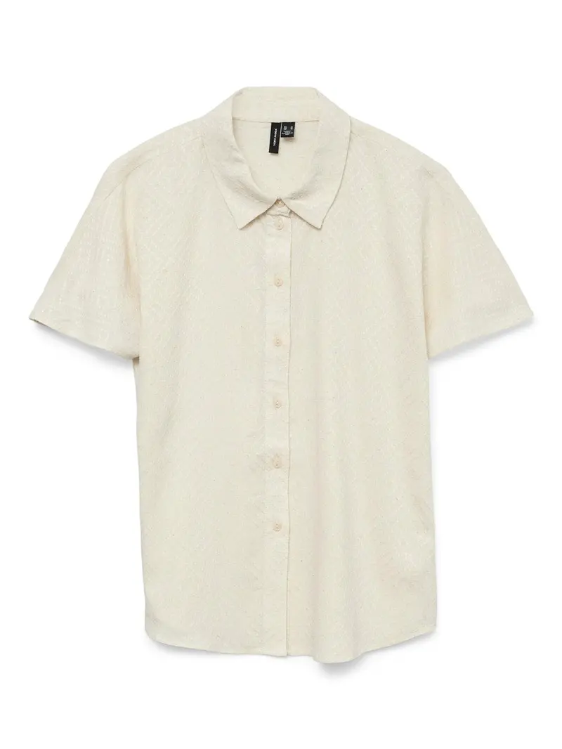 Vmvilna Relaxed Fit Short-Sleeve Shirt – Beige 1