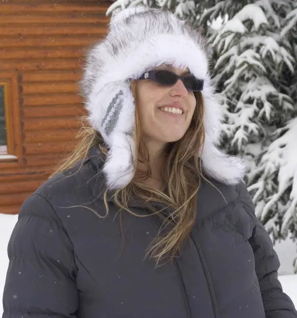 White Bayka Faux Fur Trapper Hat – Warm Winter Headwear With Ear Flaps 1