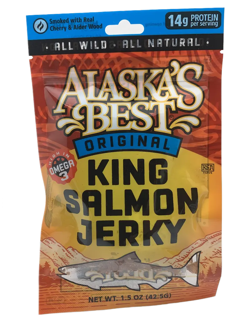 Wild-Caught Salmon Jerky Snack – 1.5 Oz Protein-Rich Treat 1