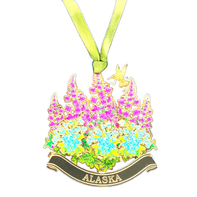 Wildflowers Of Alaska Metal Holiday Ornament 1