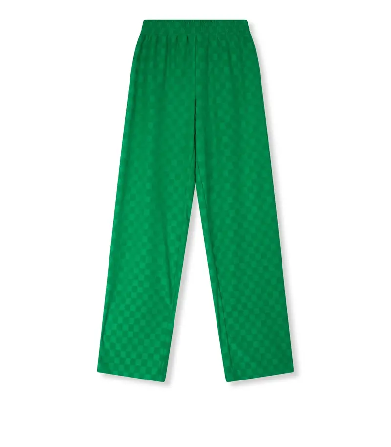 Women’S Knitted Wide-Leg Green Trousers 1