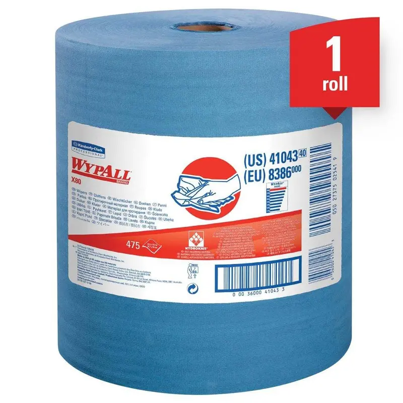 Wypall X80 High-Absorbency Industrial Wipes – 475 Per Coreless Roll 1