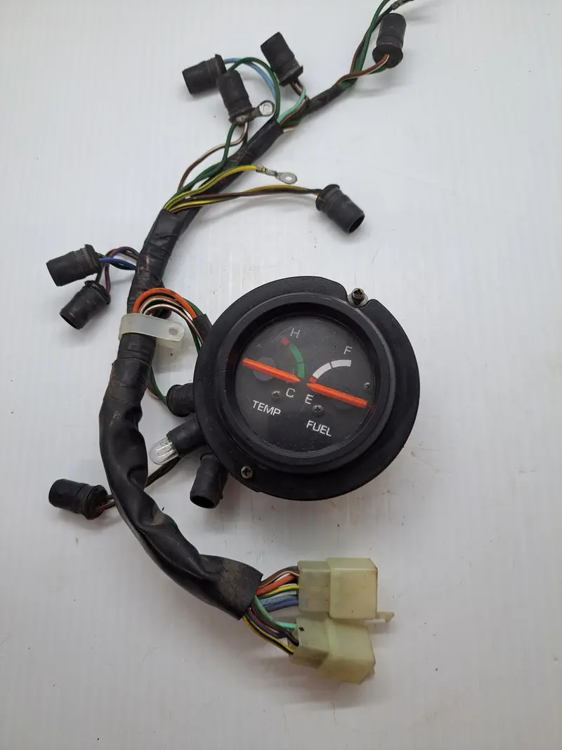 Yamaha Fz750 Analog Temp & Fuel Gauge Cluster – Vintage Instrument Set 1