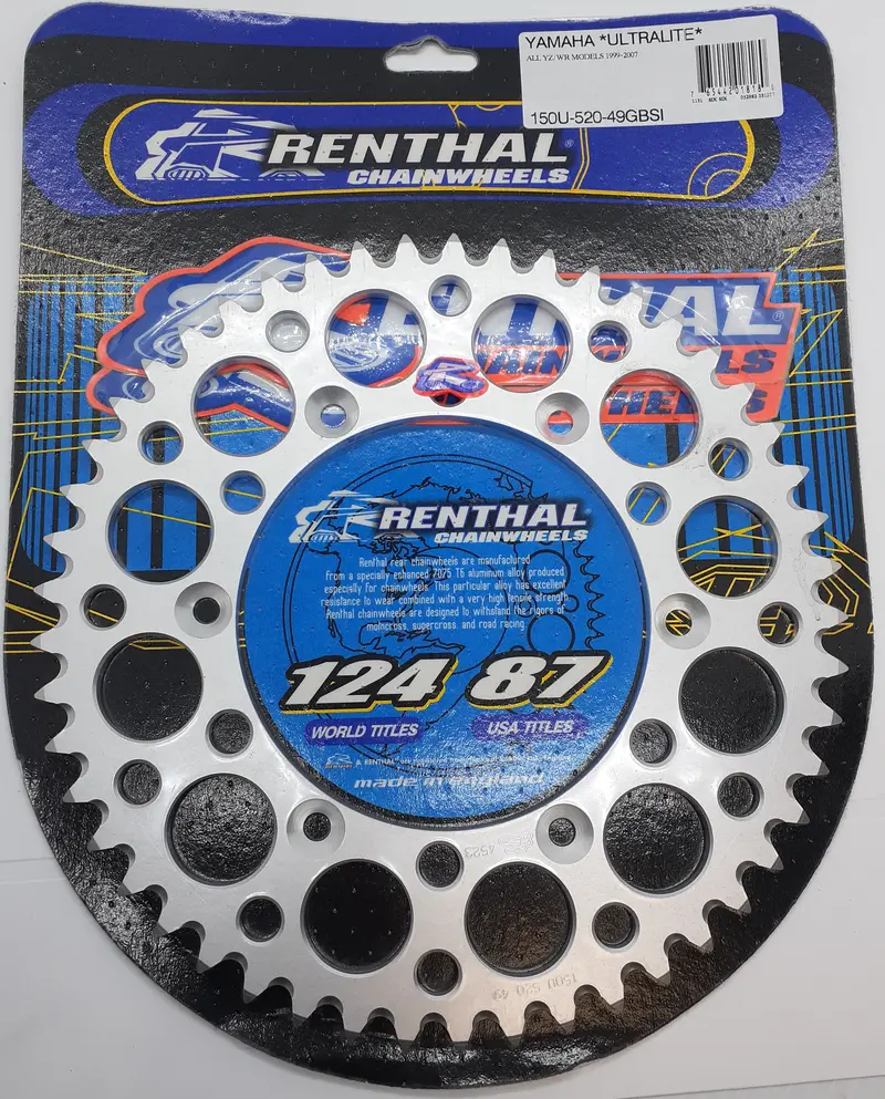 Yamaha Yz/Wr Renthal Rear Sprocket – 49T Lightweight Alloy 1