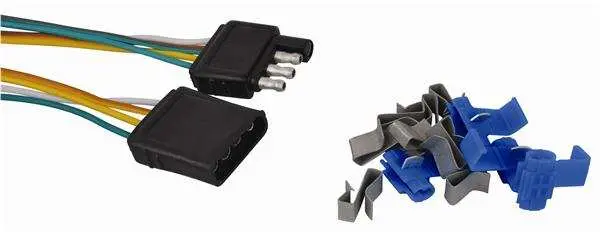 25-Foot Trailer Wiring Harness Kit – Universal 4-Pin Flat Connector Assembly 1