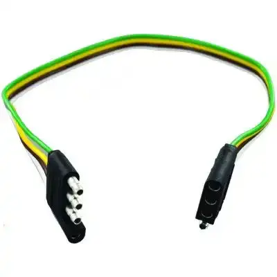 4-Way Flat Trailer Wiring Harness – 1-Foot Universal Car-To-Trailer Connection Cable 1