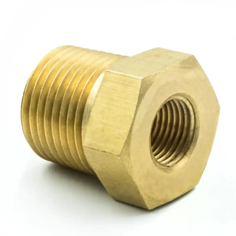 Autometer Brass Fitting Adapter – 3/8 Npt Male To 1/8 Npt Female 1