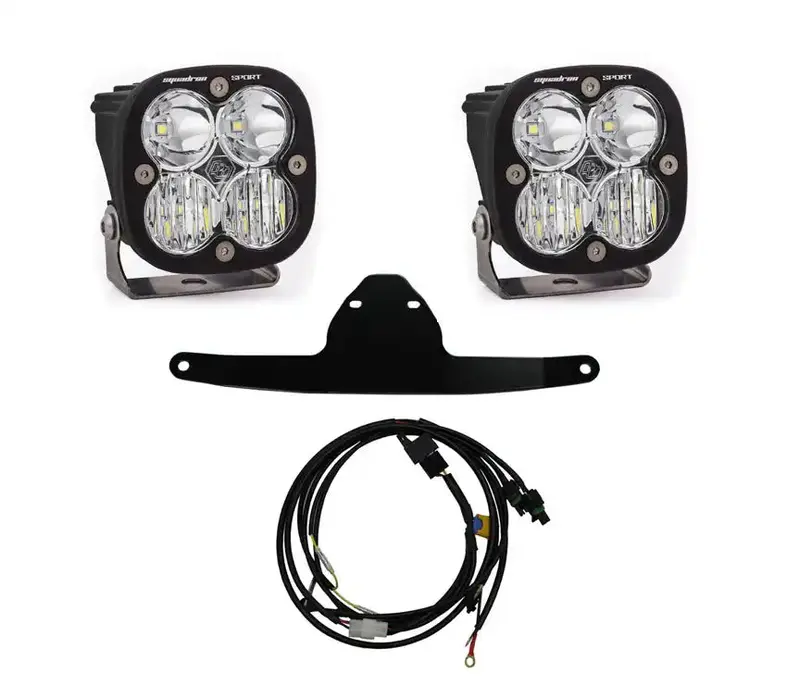 Baja Designs Squadron Sport Frame Mount Kit For 2016–2020 Honda Africa Twin – Multi-Pattern Clear Lens 1