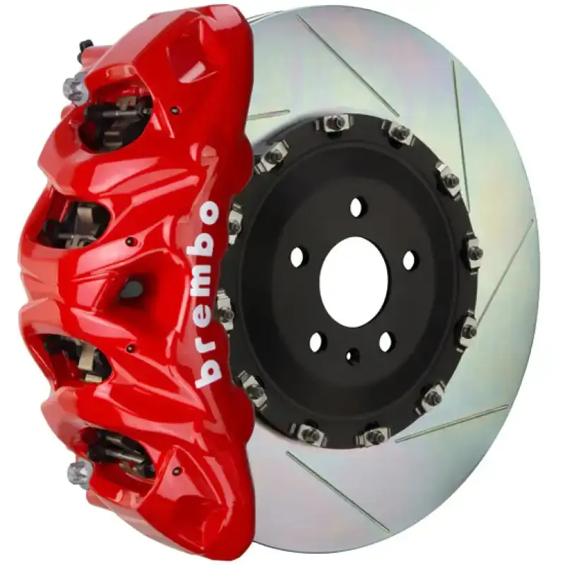 Brembo Front Gt Brake Kit For 2010–2014 Ford F-150 Svt Raptor – 8-Piston Calipers, 412X38Mm Slotted Two-Piece Rotors (Red) 1