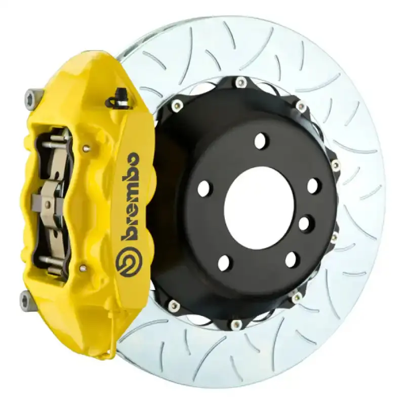 Brembo Rear Gt Big Brake Kit For 2022+ Subaru Wrx (Non-Eyesight) – 4-Piston Calipers With 345X28Mm Two-Piece Slotted Rotors, Type 3 Finish – Yellow 1
