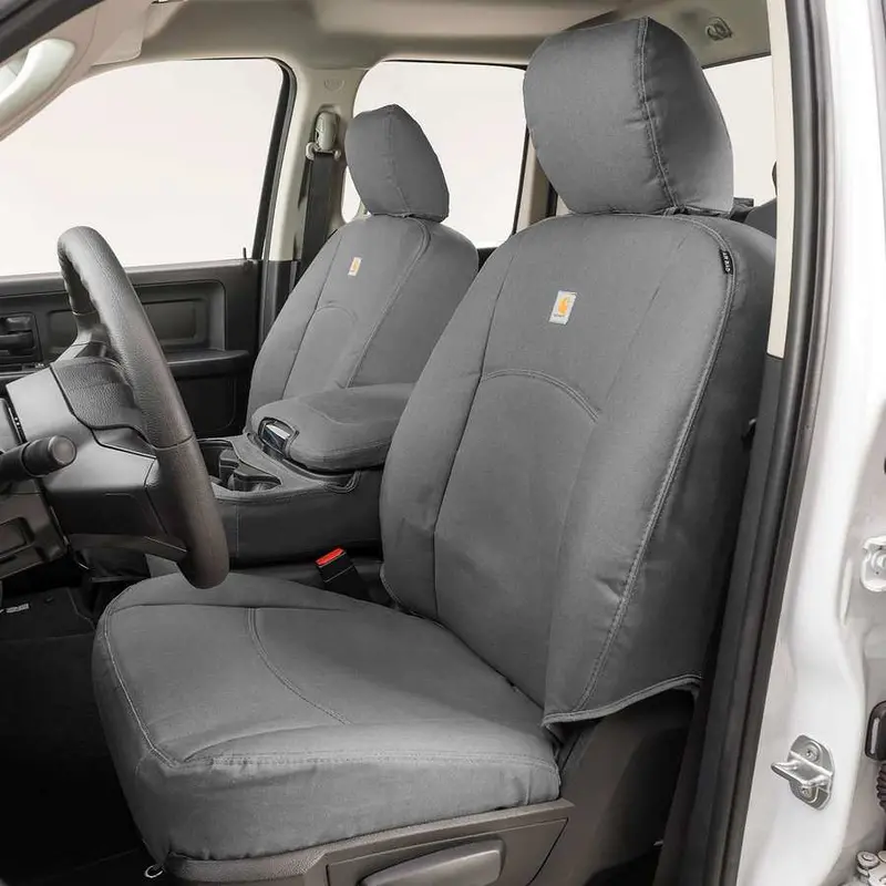 Covercraft Carhartt Precisionfit Front Seat Cover – Custom-Tailored, Durable Canvas-Blend Material 1