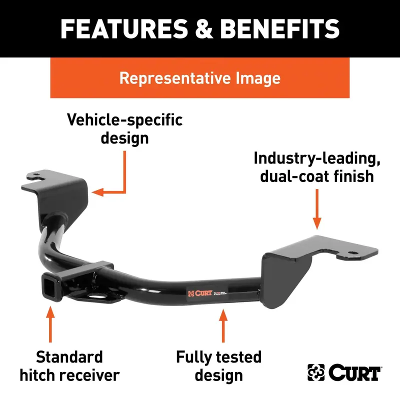 Curt Class 2 Trailer Hitch With 1-1/4-Inch Ball Mount – Compatible With Select Kia Sportage Models 1
