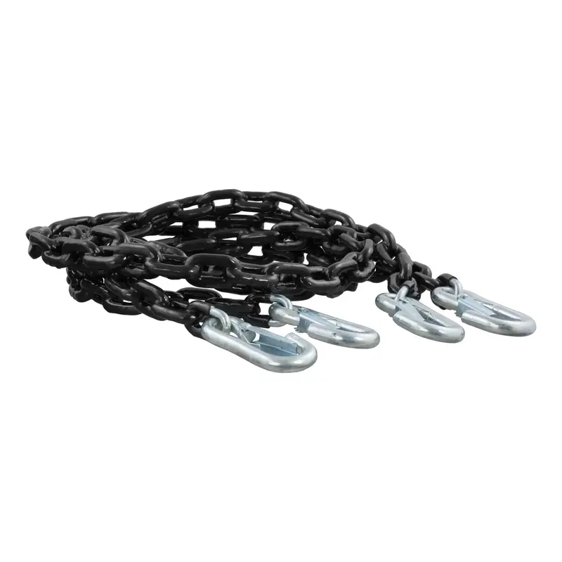 Curt Vinyl-Coated Safety Chains – 5,000-Lb Capacity, 2-Pack With Snap Hooks 1