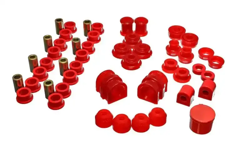 Energy Suspension 91–02 Saturn S-Series Red Hyper-Flex Master Bushing Kit — For Coupe, Sedan & Wagon Models 1