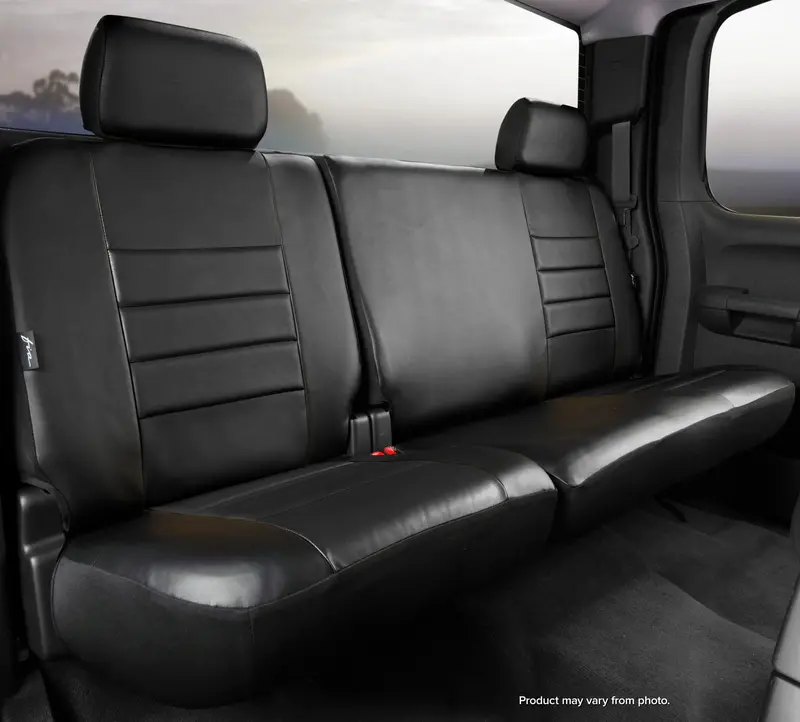 Fia Sl62-32 Black/Red Leatherette Rear Seat Covers – Custom Fit 1