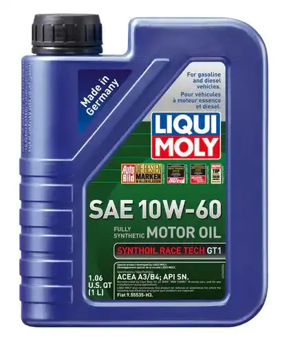 Liqui Moly Synthoil Race Tech Gt1 10W-60 – High-Performance Synthetic Motor Oil 1
