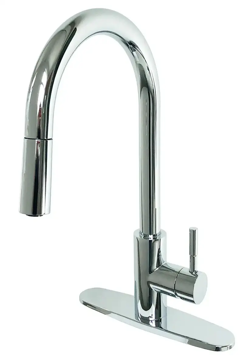 Metal Kitchen Pull-Down Faucet – Commercial-Style Stainless Steel Fixture With Dual Spray 1