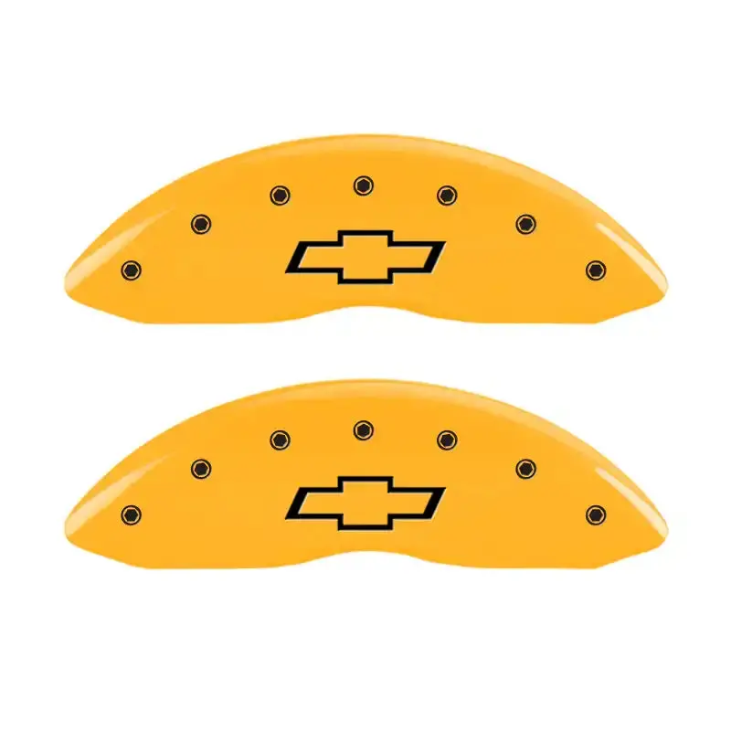 Mgp Caliper Covers – Engraved 2-Piece Front Set, Bowtie Yellow Finish, Fits 2005 Chevy Silverado 1500 1