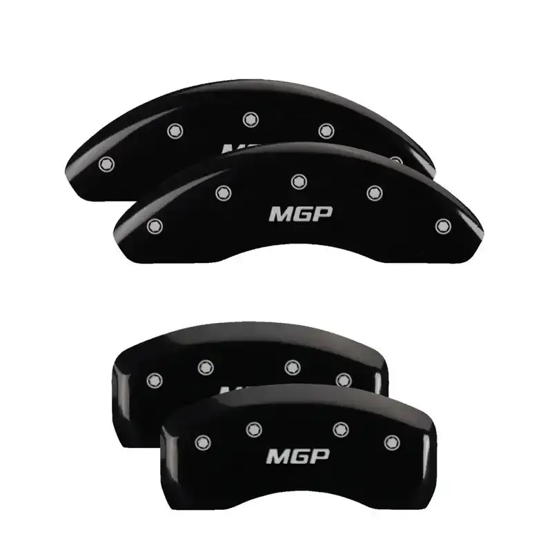 Mgp Caliper Covers – Engraved 4-Piece Set, Matte Black Finish With Silver Accent 1