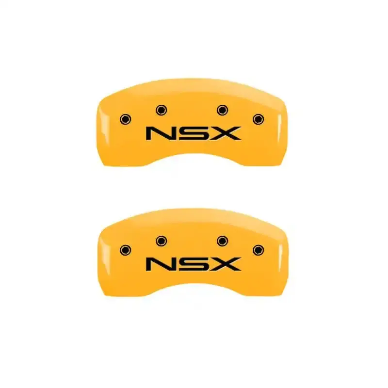 Mgp Engraved 4-Piston Caliper Covers For Acura Nsx (2005) – Yellow Finish With Black Charcoal Accents 1
