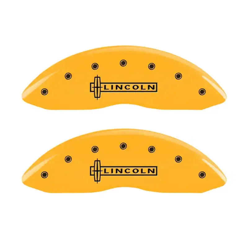 Mgp Engraved Caliper Covers – Yellow Finish With Black Charcoal Accents, Lincoln Continental (17") 1