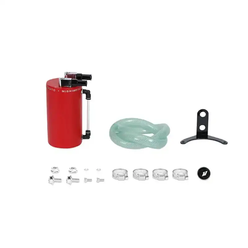 Mishimoto Large Capacity Aluminum Oil Catch Can – Wrinkle Red Finish 1