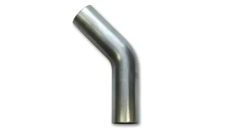 Vibrant Performance 2.75-Inch Od T304 Stainless Steel 45-Degree Mandrel Bent Pipe – 6X6 Inch Legs, 4.125-Inch Centerline Radius 1